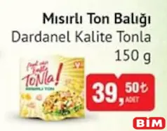 DARDANEL KALİTE TONLA MISIRLI TON BALIĞI 150 G